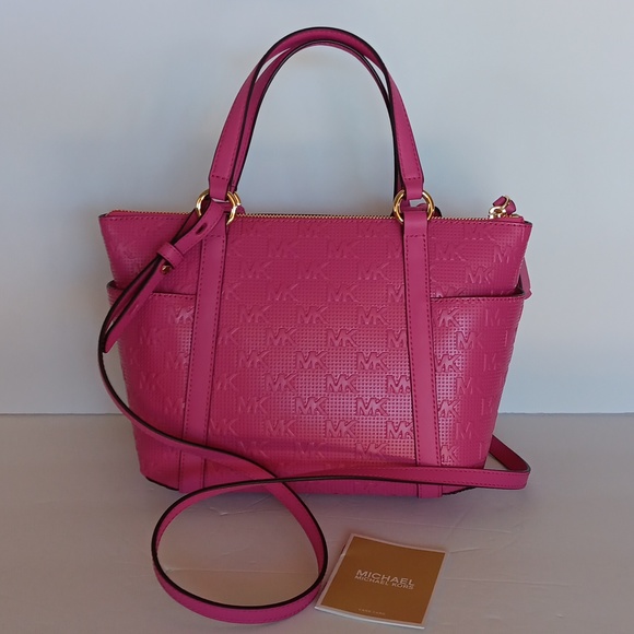 ***SOLD*** Michael kors sullivan small convertible tote cerise pink - Picture 6 of 16